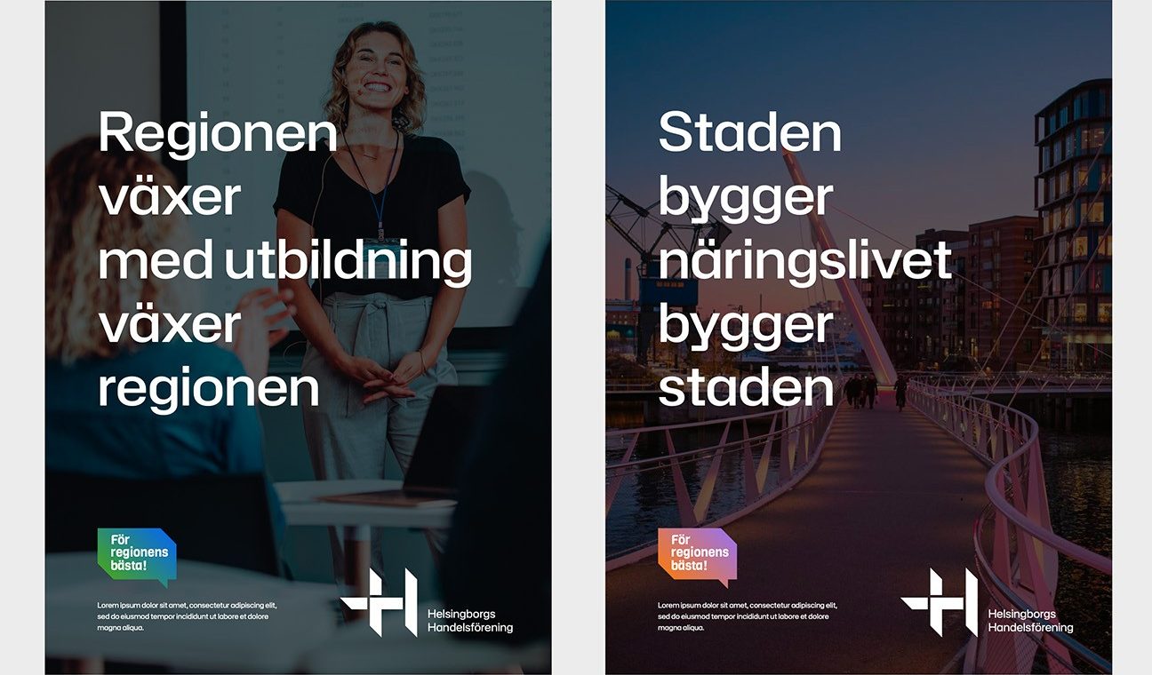 Reklamskyltar för Helsingborgs Handelsförening